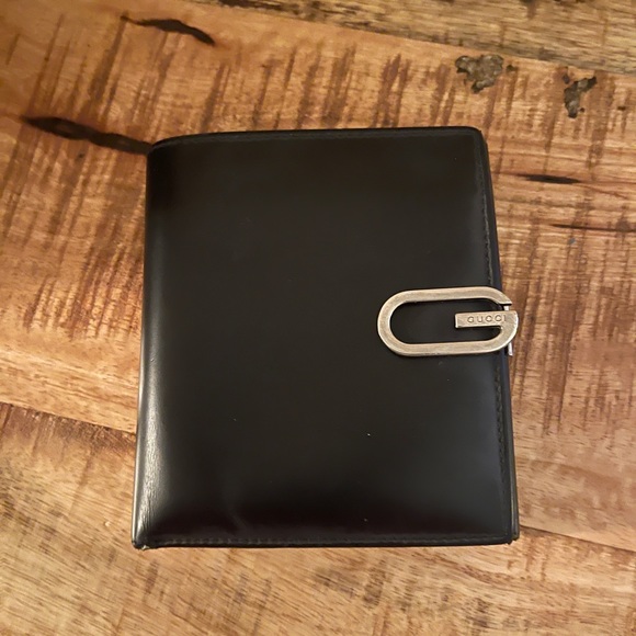 GUCCI Leather Compact Wallet Black - Picture 1 of 11